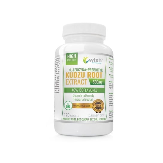 Wish Pharmaceutical, Kudzu Root Extract 500 mg, Suplement diety, 120 kapsułek Wish Pharmaceutical