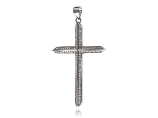Wisiorek srebrny Duży krzyż z kamieniami w0416 - 3,4g. FALANA
