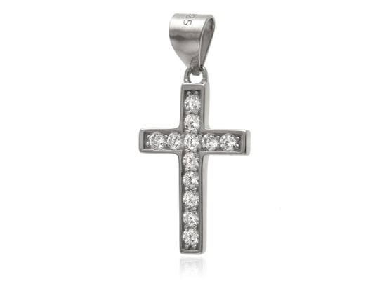 Wisiorek srebrny Krzyż z cyrkoniami w0538 - 1,4g. FALANA