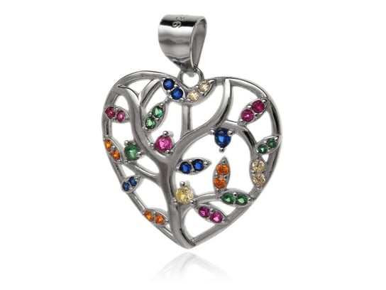 Wisiorek srebrny Serce z drzewem życia szczęścia w0561 FALANA