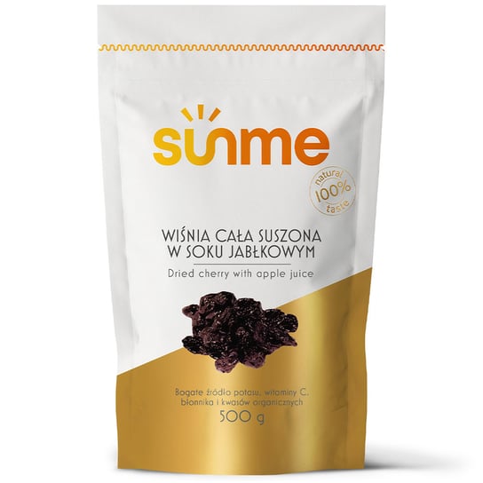 Wiśnie suszone w Soku Jabłkowym 500 gram Sunme