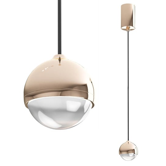Wisząca Lampa glamour Bolicina szklana kula LED 5W złota Orlicki Design