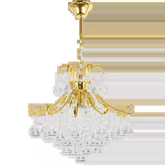 Wisząca lampa glamour ELM6248/4 TR na łańcuchu złota Mdeco