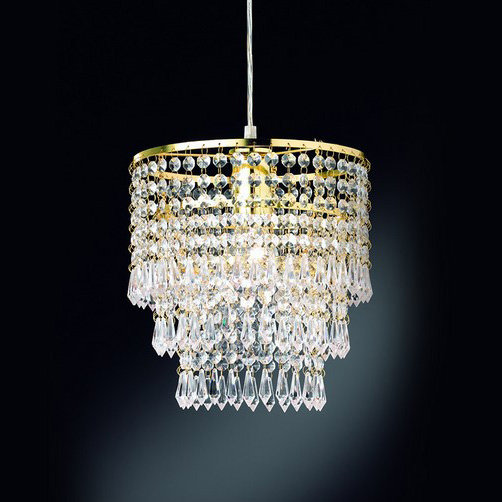 Wisząca lampa glamour Orient R1147-03 kryształowy zwis złoty RL Light