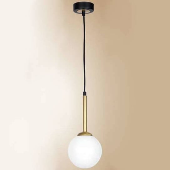 Wisząca LAMPA loftowa PARMA MLP4820 Milagro modernistyczna OPRAWA szklana ZWIS kula ball czarny biały mosiądz Milagro