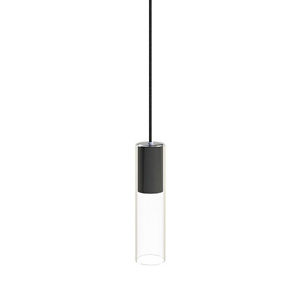 Wisząca lampa minimalistyczna Cylinder 7865 okrągła nad wyspę czarna Nowodvorski