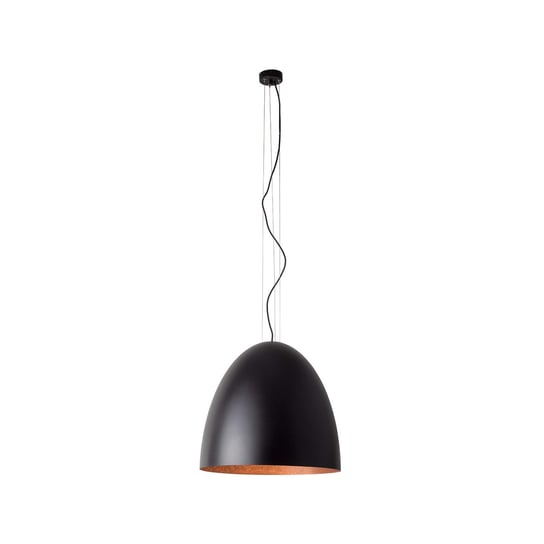 Wisząca lampa minimalistyczna Egg do holu czarna miedziana Nowodvorski