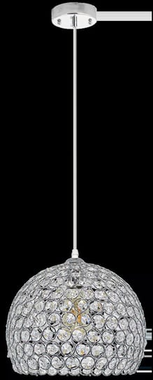 Wisząca lampa salonowa ELM5159/1 8C kryształowa kopuła chrom Mdeco