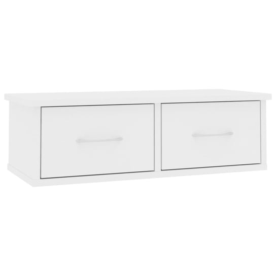 Wisząca półka z szufladami - biała, 60x26x18,5 cm Zakito Europe