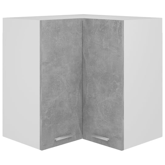 Wisząca szafka narożna, szarość betonu, 57x57x60 cm, płyta vidaXL
