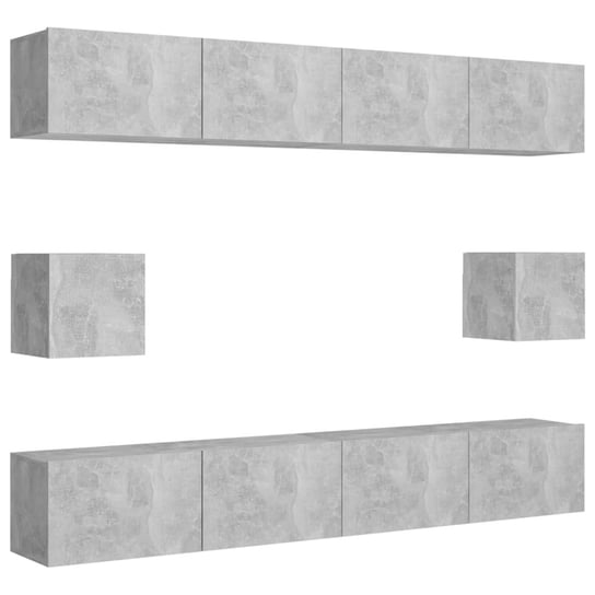 Wisząca szafka RTV Beton 6szt 100x30x30cm, 2szt 30 Zakito Europe