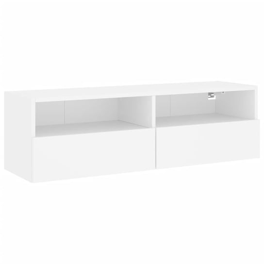 Wisząca szafka RTV biała 100x30x30cm, drewno, 2 pó Zakito Europe