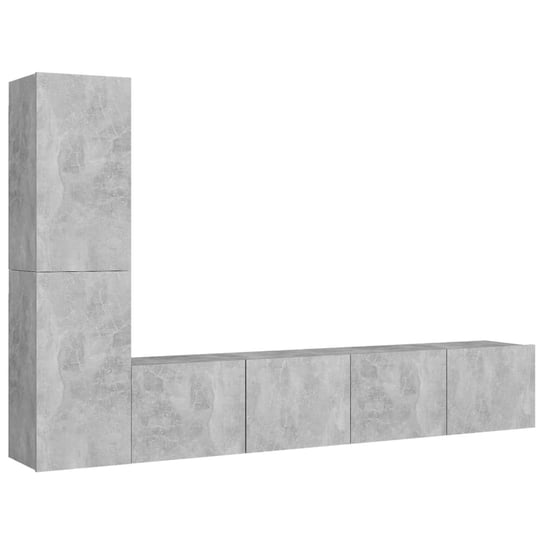 Wisząca szafka RTV - szary beton, 2x80x30x30cm, 2x Inna marka