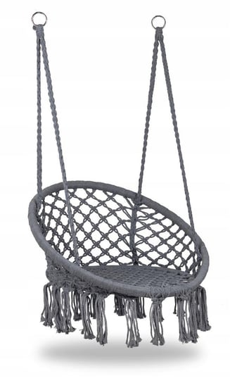 Wiszące krzesło brazylisjkie MODERNHOME, szare, 80x80 cm ModernHome