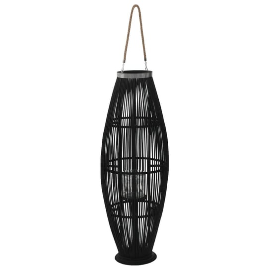 Wiszący lampion bambusowy, czarny, 34x95 cm Inna marka