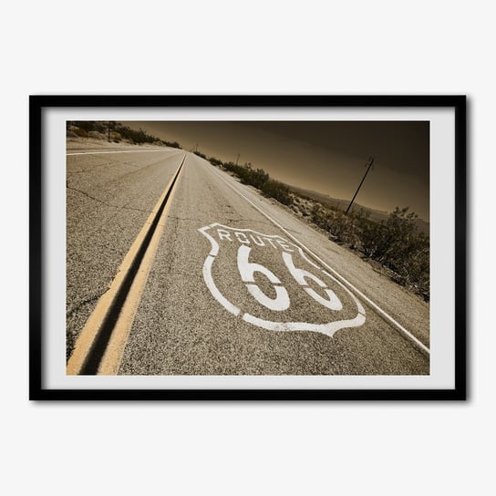 Wiszący obraz z ramą TULUP Droga w Kalifornii 70x50 cm Tulup