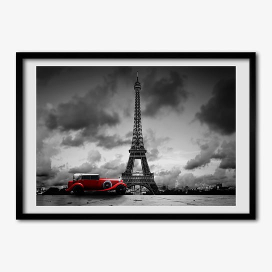 Wiszący obraz z ramą TULUP Wieża Eiffla Paryż 70x50 cm Tulup