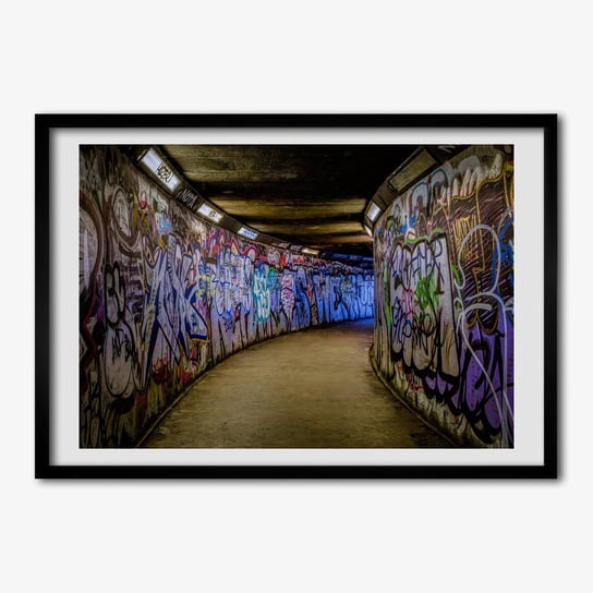 Wiszący obraz z ramką TULUP Graffiti w metrze 70x50 cm Tulup