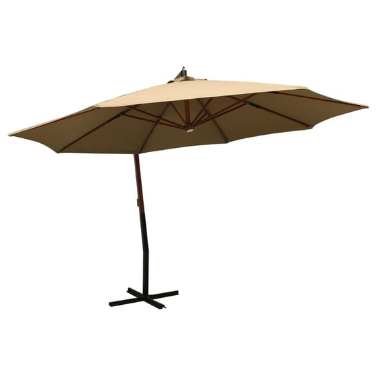 Wiszący parasol ogrodowy 350x286 cm, kolor taupe Inna marka