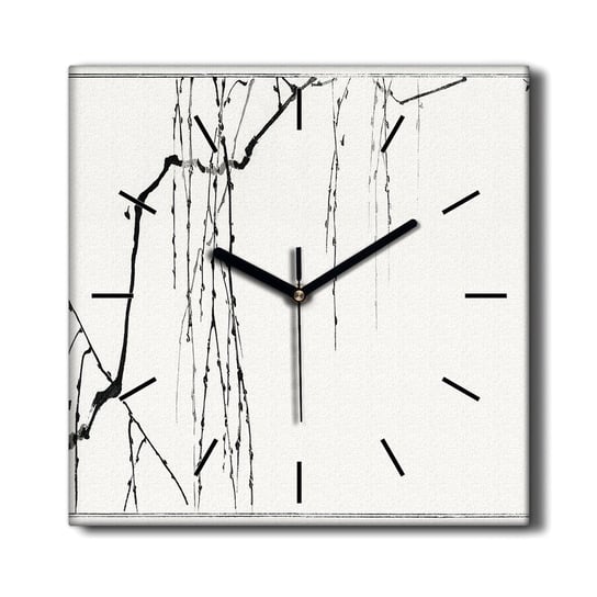 Wiszący zegar na płótnie kuchenny Gałęzie 30x30 cm, Coloray Coloray