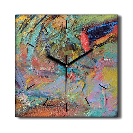 Wiszący zegar na płótnie Mieszanka farb 30x30 cm, Coloray Coloray