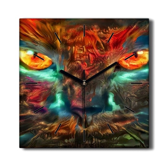 Wiszący zegar na płótnie obraz Zwierzę kot 30x30, Coloray Coloray
