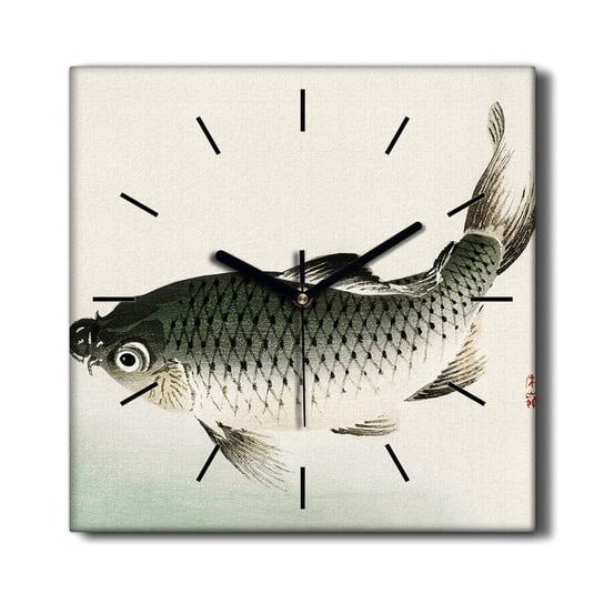 Wiszący zegar na płótnie Zwierzęta ryby 30x30 cm, Coloray Coloray