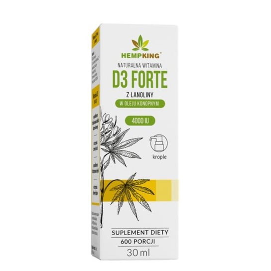 Witamina D3 Forte z lanoliny w bio oleju konopnym - HempKing  30 ml Hempking