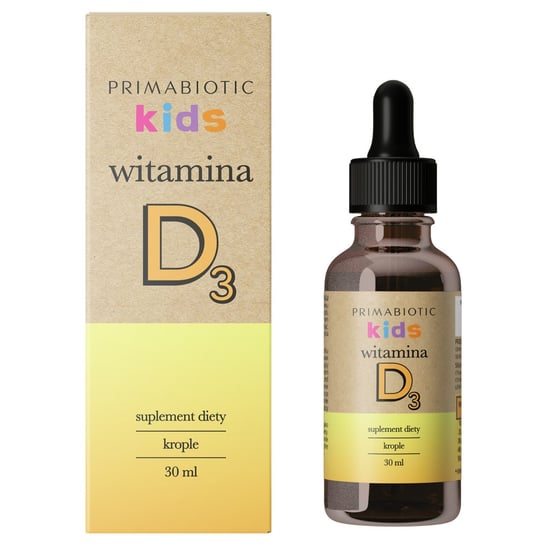 WITAMINA D3 KIDS PRIMABIOTIC Krople 30ml Dla Dzieci Odporność Mięśnie Zęby Primabiotic