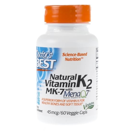 Witamina K2 MK-7 DOCTOR'S BEST, 45 μg, Suplement diety, 60 kaps. Doctor's Best