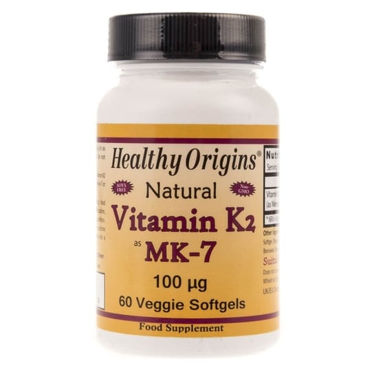 Witamina K2 MK-7 HEALTHY ORIGINS, 100 mcg, Suplement diety, 60 kaps. Healthy Origins