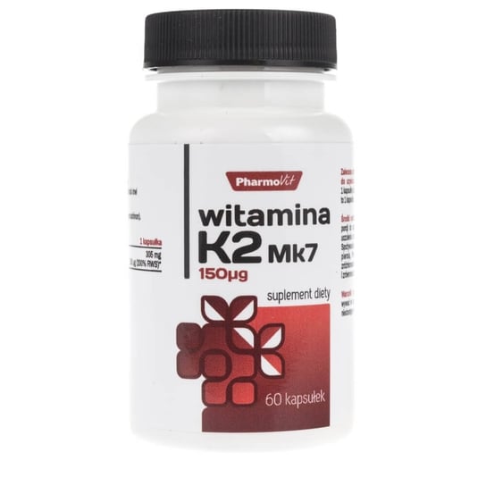 Witamina K2 Mk-7 PHARMOVIT, 150 mcg, Suplement diety, 60 kaps. Pharmovit