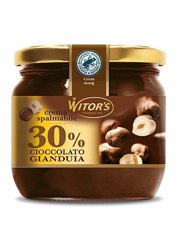 Witor's Cioccolato gianduia krem z orzechami laskowymi 360 g Witor’s