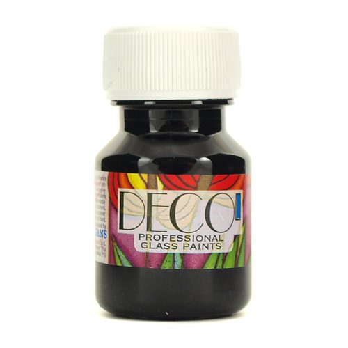 Witrażowa farba do szkła DECO 30 ml - czarny Renesans