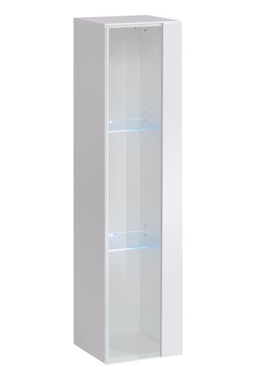 Witryna przeszklona AMS Swap WW, + LED, biała, 30x120x30 cm ASM