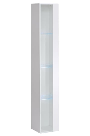 Witryna przeszklona AMS Swap WW, + LED, biała, 30x180x30 cm ASM