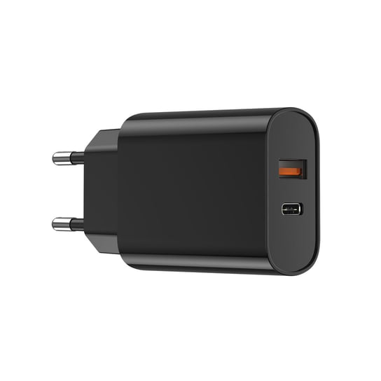 WIWU ładowarka sieciowa Wi-U002 PD + QC 20W 1x USB 1x USB-C czarna Huslog