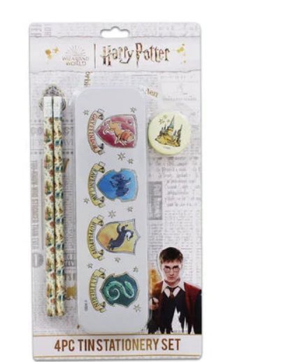 Wizarding World- 4-częściowy blaszany zestaw papeterii Harry Potter Inna marka