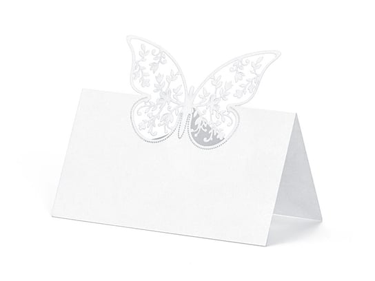 Wizytówki na stół Motyl, 9 x 7,3 cm, 10 sztuk PartyDeco