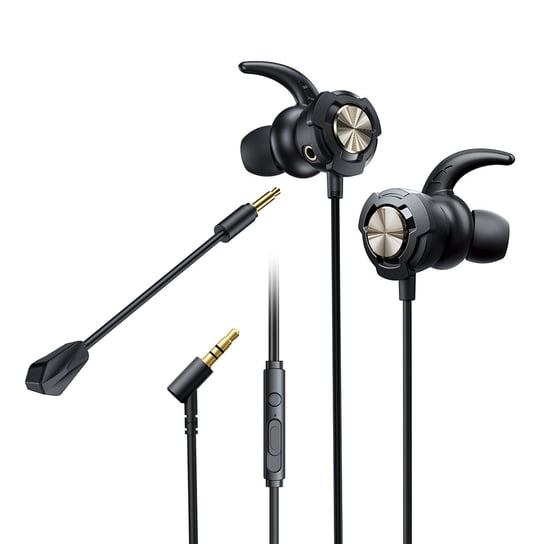 WK Design YB01 Gaming Series dokanałowe słuchawki dla graczy mikrofon minijack 3,5mm czarny (YB01-black) Inny producent