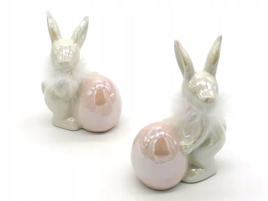 Wk-Wielkanoc Zając Z Jajkiem Ceramika1szt Onedollar Onedollar