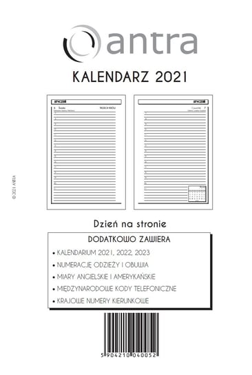 Wkład do kalendarza 2021, A5/DNS Antra Ryszard Polubiec