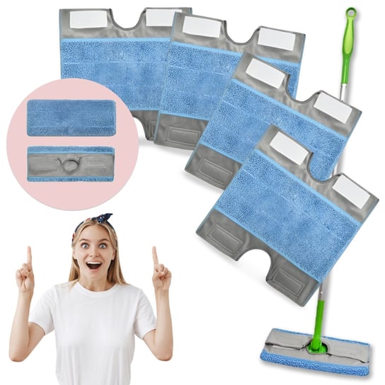 Wkład do mopa SWIFER zapas 4 szt wkłady mop płaski końcówka zamiennik 30 cm Bounn