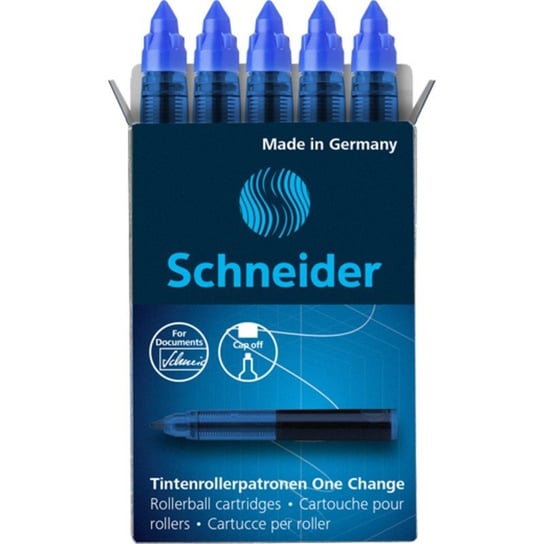 Wkład do piór kulkowych, niebieski, 5 sztuk Schneider