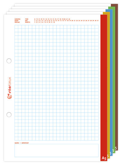 Wkład do segregatora A4, 50 kartek w kratkę Interdruk