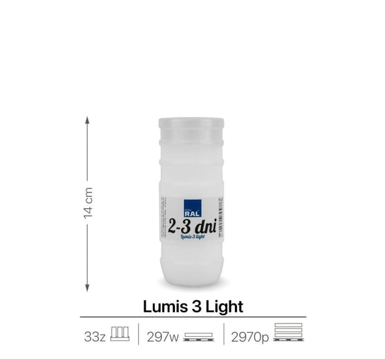 Wkład Do Zniczy 14 Cm Do 3 Dni  Lumis 3 Light Inna marka
