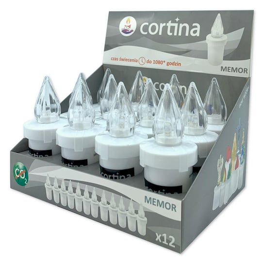 Wkład do zniczy LED Cortina Memor 1 sztuka biały Inna marka