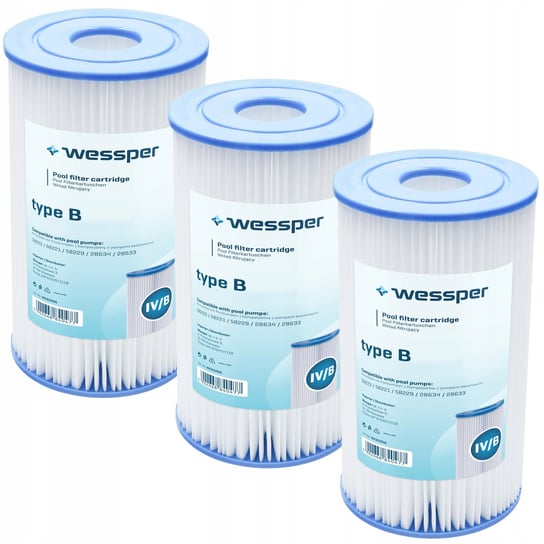 Wkład filtr do basenu do pompy basenowej spa jacuzzi do typ IV B Wessper 3x Wessper