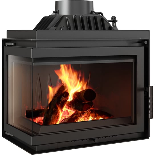 Wkład Kominkowy Kominek Narożny KRATKI SIMPLE 8 kW Lewy Zestaw Akcesoria Kratki
