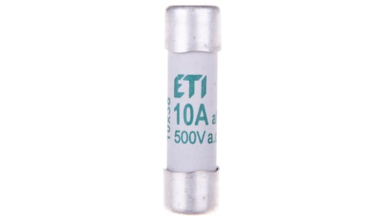 Wkładka bezpiecznikowa cylindryczna 10x38mm 10A aM 500V CH10 002621007 ETI-POLAM